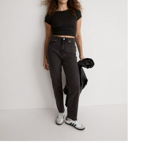 Madewell Womens 29 Tall Curvy Perfect Vintage Straight Jeans Black - Picture 1 of 12